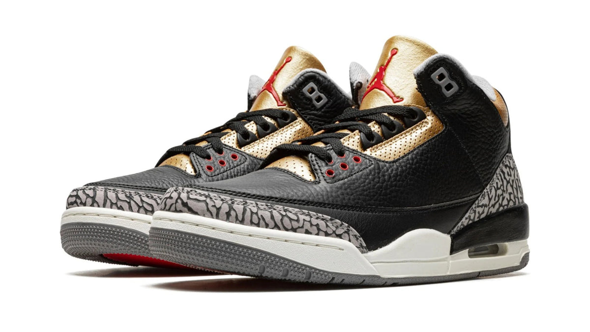 AIR JORDAN 3 WMNS "Black Cement Gold"