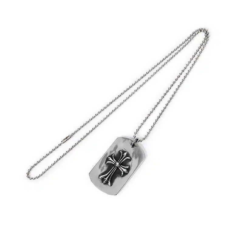 Chrome Hearts TINY CH CROSS CUTOUT DOG TAG
